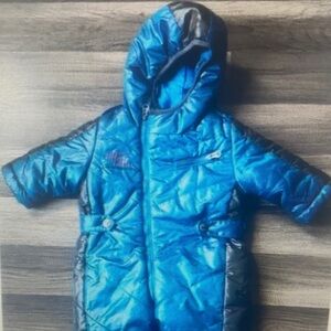 Blue Hooded Snowsuit